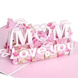 ALMHH Mothers Day Card, Pop Up Mothers Day Cards Love Pop Cards for Mom, Happy Mothers Day Card, 5.9