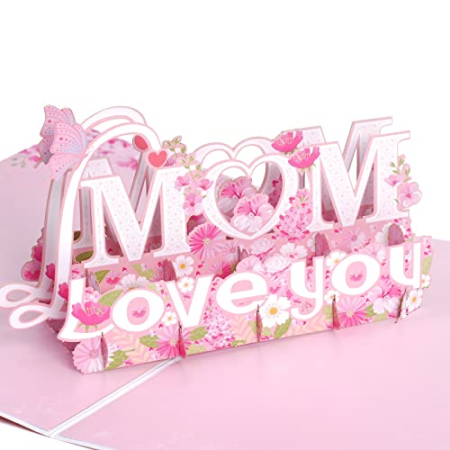 Almhh Mothers Day Card, Pop Up Mothers Day Cards Love Pop Cards For Mom, Happy Mothers Day Card, 5.9 X 7.87”, 3D Mothers Day Card From Daughter Or Son, Unique Mothers Day/Birthday Gifts #TOP3