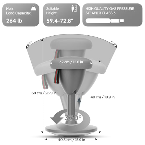 QIGEEKU Banqueta Wobble de mesa em pé, banco de aprendizado ativo de altura ajustável para mesas de