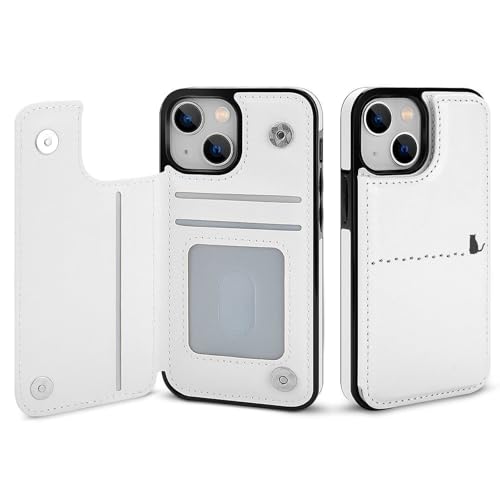 iPhone13ProMax用ケース カバー 手帳型 黒猫と足跡 アイフォン13ProMax用 カード収納 横置きスタンド機能 全面保護 Case