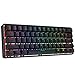 KEMOVE Shadow 60% Teclado Gaming mecánico Bluetooth 5.1 Inalámbrico/Type-C 61 Teclas Teclado de Juegos RGB Hot-Swap Teclas PBT 3000mAh Batería NKRO (Gateron-Interruptor marrón)