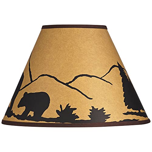 Springcrest ALS19081216 Mountain Scene Brown Paper Medium Empire Lamp Shade 6 Inch Top X 14 Inch Bottom X 10 Inch Slant X 10.75 Inch High (Spider) Replacement thumb #6