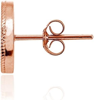 Sterling Silver Cubic Zirconia Round Polished Disc 11mm Small Button Stud Earrings - Image 2