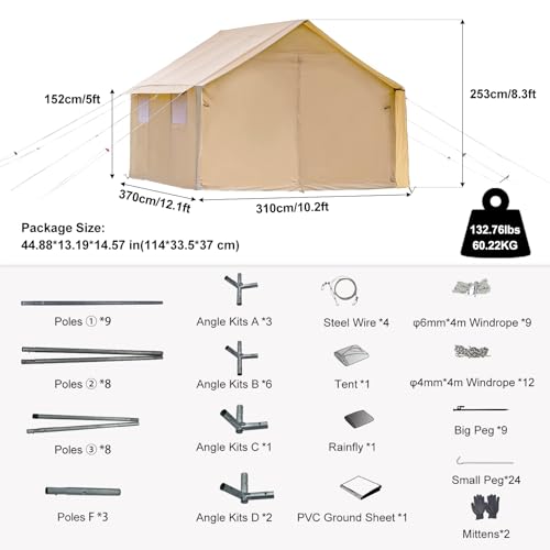 WaldZimmer Cotton Canvas Wall Tent