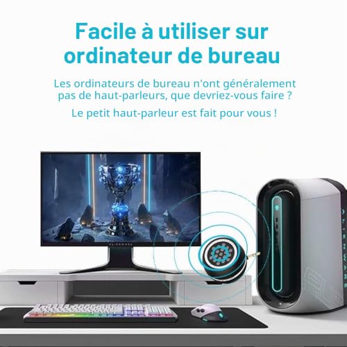 FIYAPOO Mini Haut-Parleur de Téléphone Portable, Enceinte Portable avec Interface Audio AUX 3.5mm Haut-Parleur pour Smartphone/Tablette/Ordinateur – vue 2