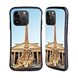 Head Case Designs Pantheon Fountain with Ancient Egyptian Obelisk A Glimpse of Rome Hybrid Case Compatible with Apple iPhone 15 Pro