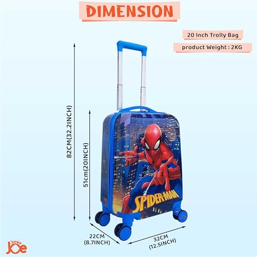 Image of JUNIOR JOE 20 Inch Kids Suitcase with 4 Wheel Travel Trolley Bag (4 Day Trip) (DESIGN-13, 20 INCH)