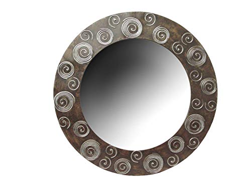 WH WORKING HOUSE Espejo Pared FORJA CIRCULOS ESPIRALES Redondo (Leer Antes EL Estado del Articulo)
