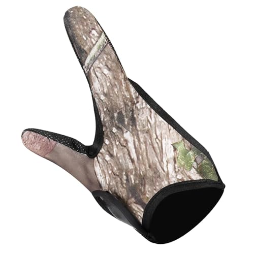 Creations Fishing Gloves Casting Two Finger Stall Elastic Waist Band Unisex Camo