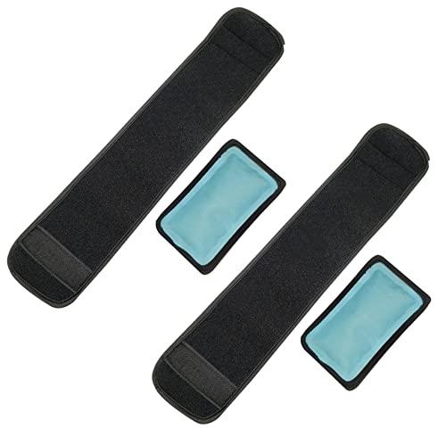 Lot de 2 bandelettes de thérapie par le froid avec sangle, main, pied, poignet, coude, soulagement de la douleur, thérapie par le froid et chaud, poche