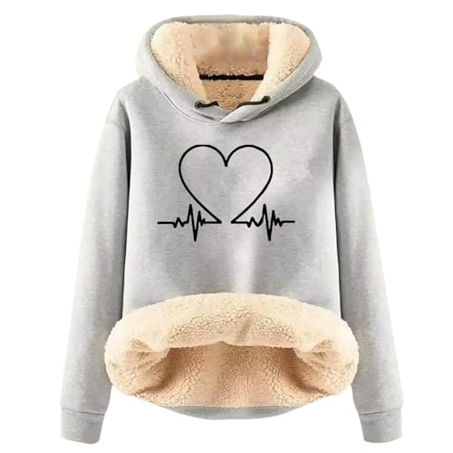 Pull en laine d'agneau pour femme d'hiver sweat à capuche épais chaud et col rond