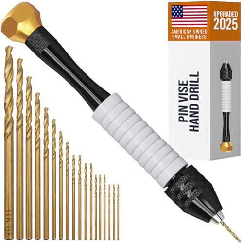 CRAFT911 Pin Vise Hand Drill Manual - Jewelry w/Micro Drill Bits...