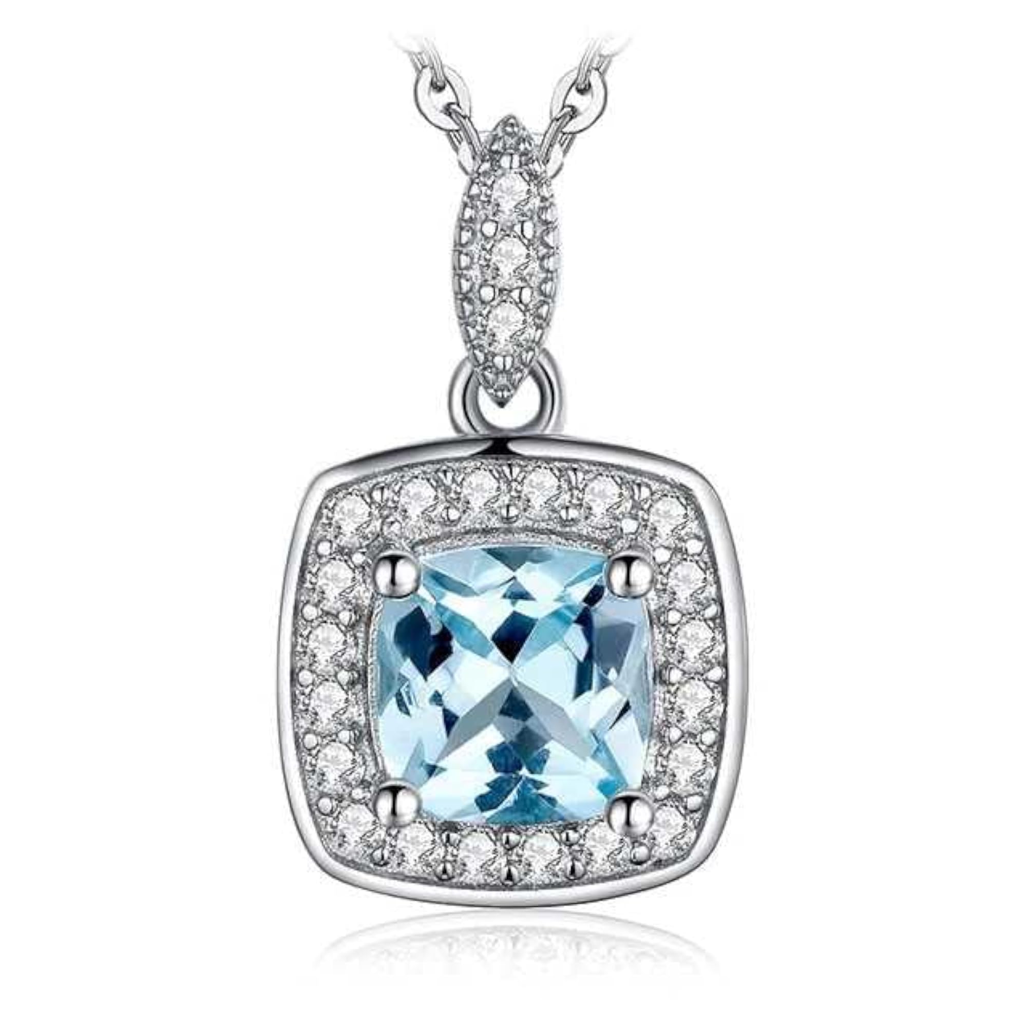 Heart Shaped Necklace Silver Plated, To My Message Card, Cubic Zirconia Pendant
