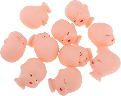 Miniatura 2 de Milageto 10 piezas de esculpir la cabeza modelo 1.378 in para la fabricación de muñecas DIY