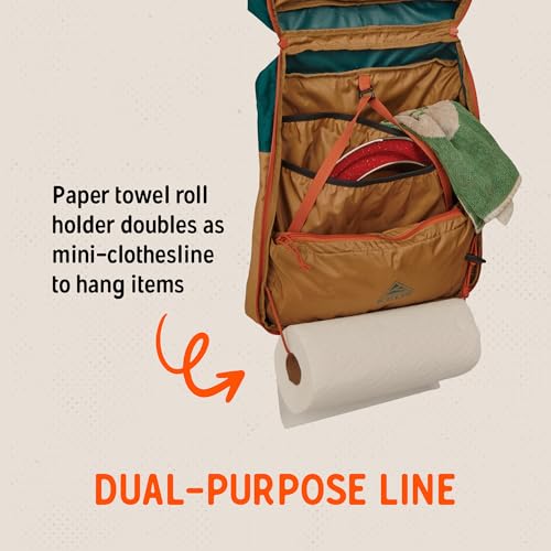 Image of Kelty Camp Galley Deluxe - Camp Kitchen Organization Kit, Deep Pockets, Paper Towel Holder, Zippered Compartments for Outdoor Cooking Essentials
