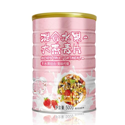 即席ヨーグルトオートミール五穀雑穀粉ナッツオートミール果物オートミール500 g/缶入り即席朝食果物粒怠け者インスタント代食食品栄養朝食粥網紅レジャー軽食即席スープ栄養朝食粥混合果物ナッツオートミール中華美食網紅軽食 (果物のオートミール)