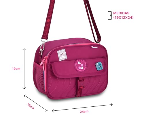 Kit Mochila Rodinha Carrinho Luluca Escolar Juvenil Infantil Lancheira E Estojo Menina (Rosa)