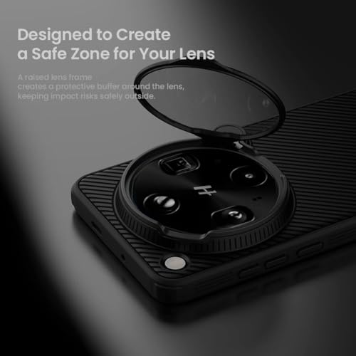 Image of Nillkin Case for Oppo Find X9 Ultra (6.82 inch Inch) CamShield Prop Magnetic Flip Style Transparent Black Lens Camera Protect Mobile Holder TPU + PC Black Color