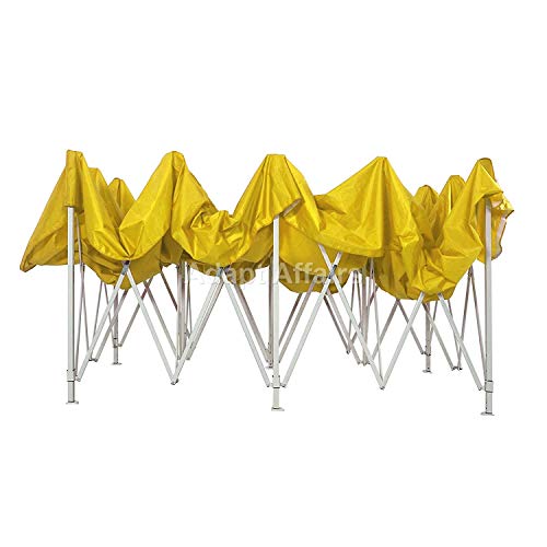 Image of Invezo Outdoor Gazebo Canopy Tent 10 x 20 feet (Yellow, Premium (47 KGS))