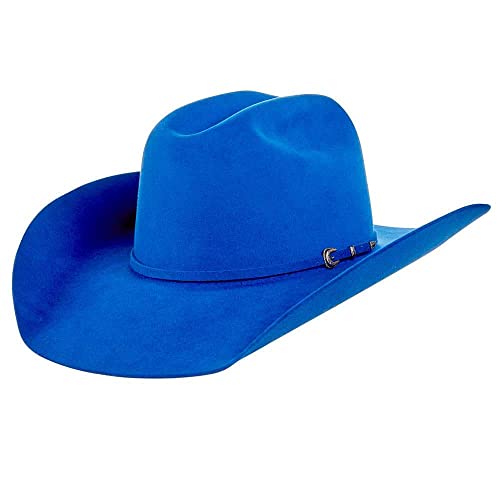 Rodeo King 7X Cobalt Blue 4" Brim Open Crown Felt
