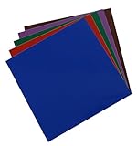 Pazzles Premium Vinyl Pack, Jewels, Five 12 by 12-Inch Sheets: Royal Blue, Hunter Green, Brown, Purple, Burgundy