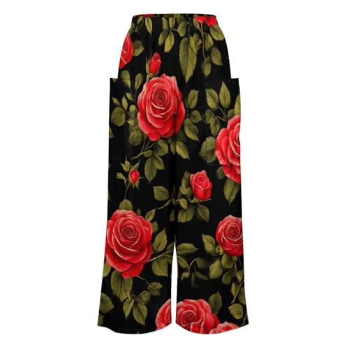 Womens Loose Lounge Pants, Casual Wide Leg Sports Pants with Pocket High Waisted Sweatpants4