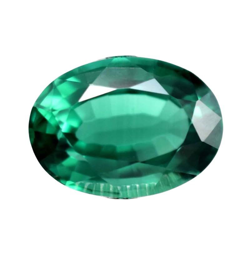 Émeraude naturelle ovale 16x11mm gemme facettée pour fabrication bijou DIY