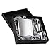 Produktbild OurLeeme Hip Portable en acier inoxydable Flask Set 7 oz gaufrée Cruche Bouteille de poche Flask pour cadeau