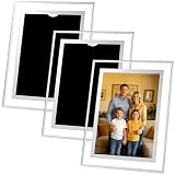 Paquete de 3 marcos de fotos plateados de 8 x 6 pulgadas, marcos de fotos de cristal con soporte de doble cara, exhibición vertical y horizontal para decoración de escritorio de boda, hogar y oficina