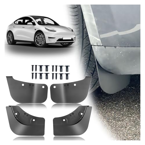Guardabarros para coche Tesla Model Y 2020 a 2024 en material TPE resistente contra salpicaduras 6