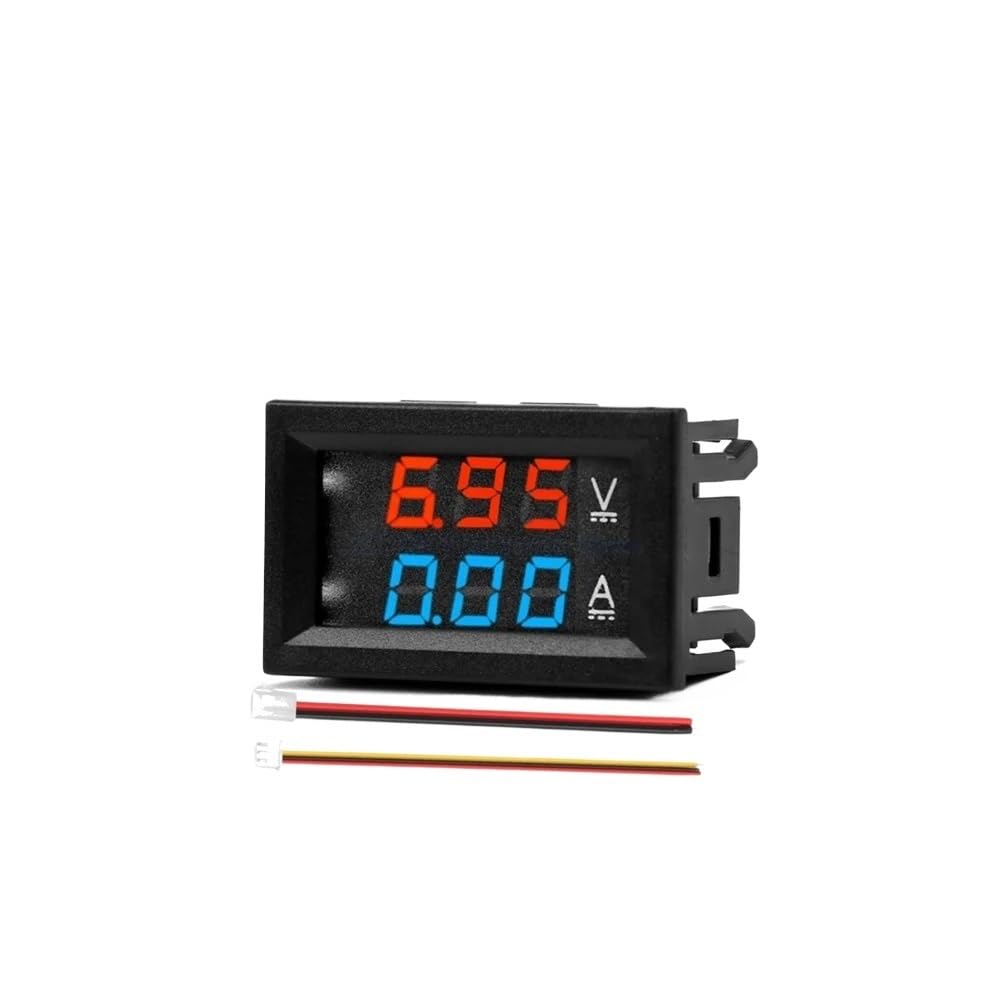 DC 100V 10/50/100A Voltmeter Ammeter Blue + Red LED Amp Dual Digital Volt Meter Gauge Car Motocycle Voltage Current Meter(2PCS 50A)