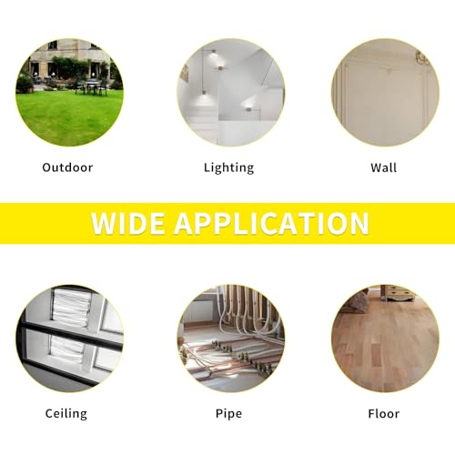 50' Fiberglass Cable Wire Running Rod Coaxial Electrical Connectable Fish Tape Pull Kit with Hook and Hole Kit in Transparent Tube, Yellow
