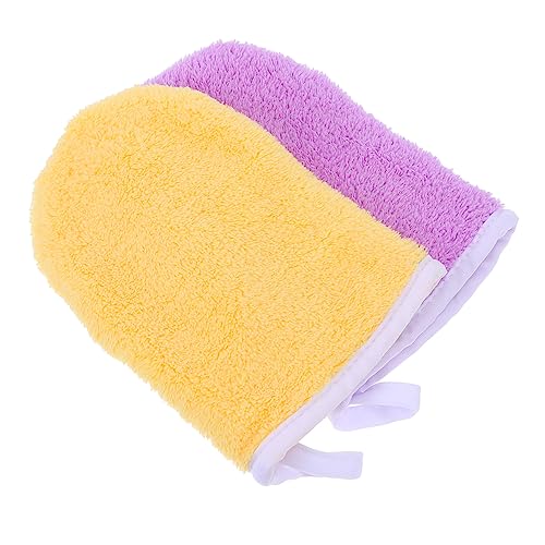 Balacoo 2Piezas Guantes Desmaquillantes de Microfibra y Eficientes Limpieza Facial Colores Surtidos y Perfectos Exfoliación y Remoción de Maquillaje