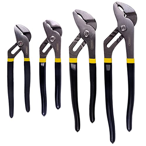 General Tools Alicates para juntas de ranura #WS-0502 - Juego de 4 piezas que incluye 6", 8", 10" y 12" - Perfecto para reparación de fontanería y mantenimiento básico del hogar Cover