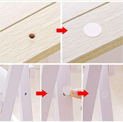 162 Pieces Screw Covers White, 54 in 1 Self-Adhesive Screw Hole Stickers, 21mm/0.83inch Furniture Screw Cover Caps Dust-Proof Sticker for Wood Cabinet Shelve (3 Sheet)