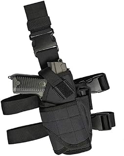 Molle Tactical Pistol Thigh Gun Holster, Drop Leg Holster, Right Hand Adjustable
