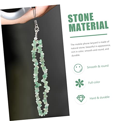 PRETYZOOM 2 Pçs Para Charme Criativo Telefone Feito À Mão Pedra Natural Anti-Perda Celular Feminino