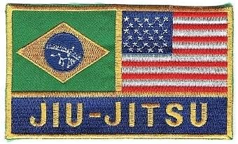 USA America / Brazil Jiu-Jitsu Flags Patch