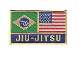 USA America / Brazil Jiu-Jitsu Flags Patch