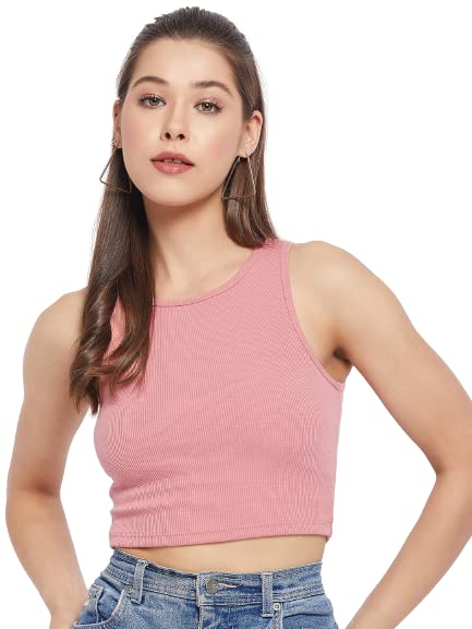 Women Solid Fit Crop Top