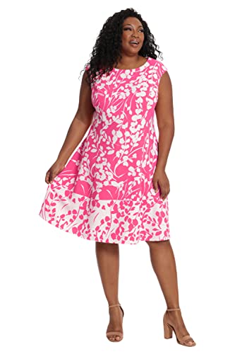 Image of London Times Womens Dresses Cap Sleeve Fit and Flare - Elegant Summer Cocktail Graduation Garden Party Wedding Guest Dress