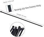 Black Zip Ties Heavy Duty 20 Inch (100 Pack), 200 LBS Tensile Strength Plastic Wire Ties, Extra Long Tie Wraps Large Cable Ties, Indoor and Outdoor Use Zipties by FacywaT