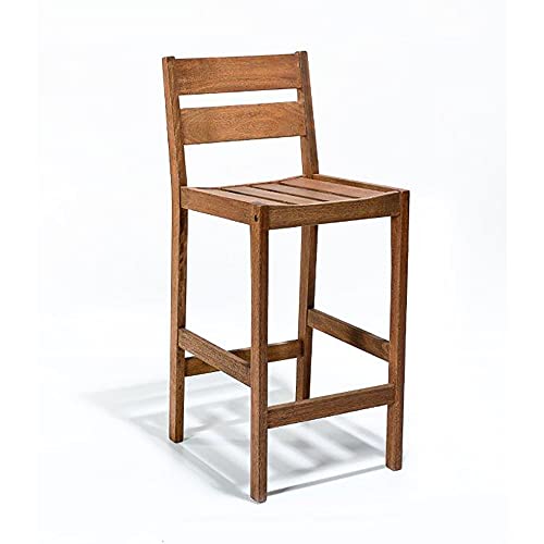 Banqueta de Madeira Maciça Verona Ipanema Mestra Móveis Polisten Nogueira