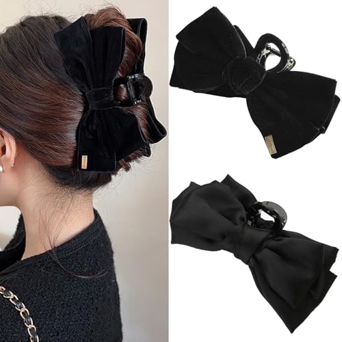 TUCEWP Black Bow Hair Clips