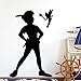 Cartoon Peter Pan Wendy Wall Sticker Camera dei bambini Campanellino Peter Pan Fairytale Wall Sticker Camera da letto Sala giochi Decorazione in vinile 85 cm H x 56 cm L