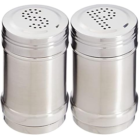 Stainless Steel Salt and Pepper Shakers Set Cover