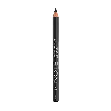 NOTE Cosmetique Smokey Eye Pencil - Waterproof Eyeliner Pencil - Smudge-Resistant Eye Liner Pencils with Foam Tip - 01 Black - 0.04 oz
