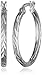 Sterling Silver Diamond-Cut Squared Hoop Earrings