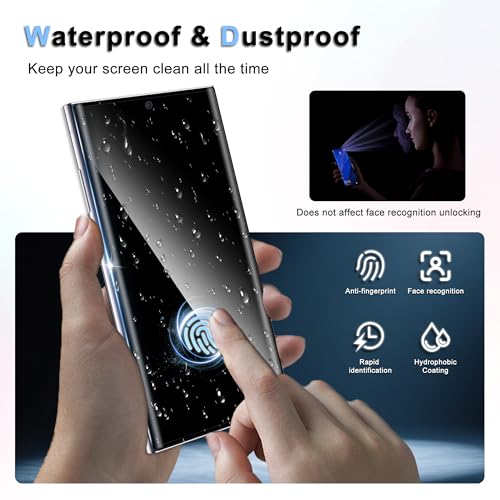2+2 Stück Schutzfolie für Samsung Galaxy S23 Ultra Panzer Schutz Glas[6.8\]+ Kamera Schutzfolie, HD Klare, Fingerabdrucksensor Kompatible, 9H Härte folie für Displayschutz S23 Ultra