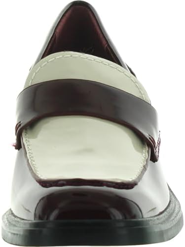 Franco Sarto Sarto Womens Gabriella Round Toe Loafer Cordovan Red/White Patent 8.5 M | Image 2